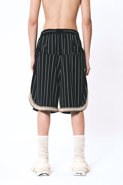 CHAND BASKETBALL SHORTS EUPHORIC BLACK STRIPE
