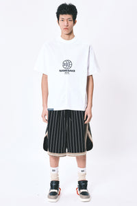 SAVA OVERSIZED TEAM TEE GLOBE ANGEL WHITE