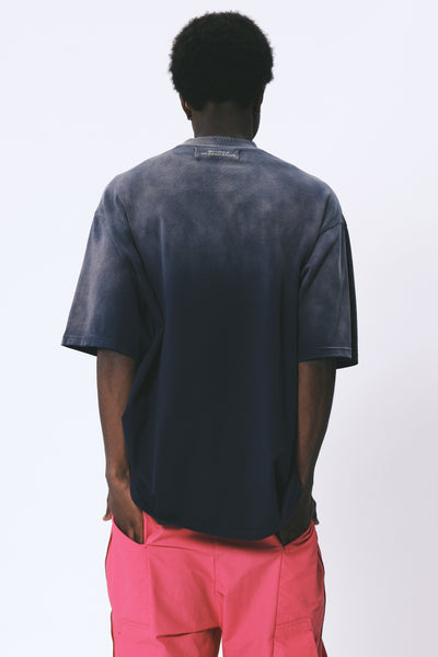 WASHED SAVA OVERSIZED TEAM TEE GLOBE REDEEM BLUE