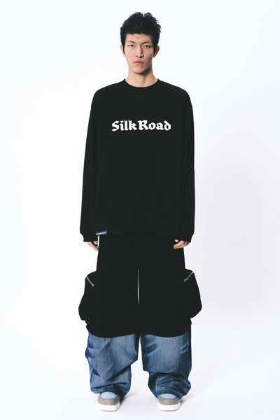 SAVA OVERSIZED TEAM LS TEE FLAG EUPHORIC BLACK