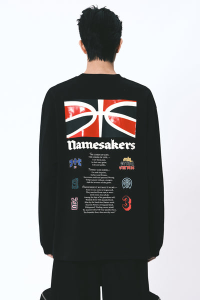 SAVA OVERSIZED TEAM LS TEE FLAG EUPHORIC BLACK