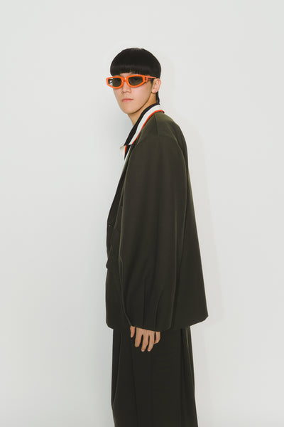 BRAUN TUXEDO BLAZER DARK OLIVE