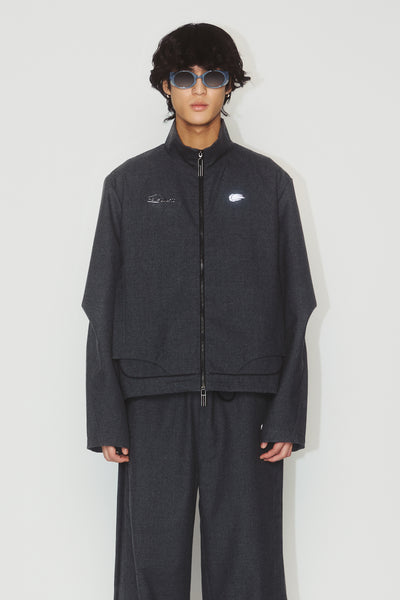 GARNETT TRACK JACKET CHARCOAL GREY