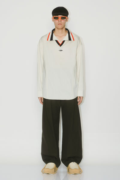 KEVIN PLEATED TROUSERS DARK OLIVE
