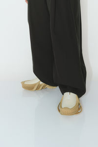 KEVIN PLEATED TROUSERS DARK OLIVE