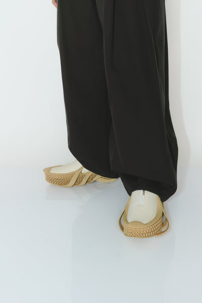 KEVIN PLEATED TROUSERS DARK OLIVE