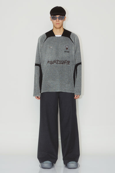 WOLVES WIDE LEG TROUSERS CHARCOAL GREY