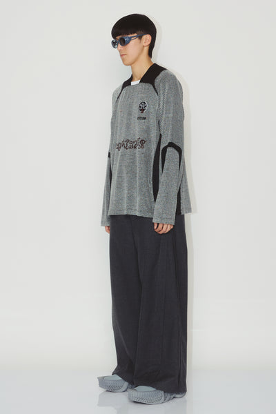 WOLVES WIDE LEG TROUSERS CHARCOAL GREY