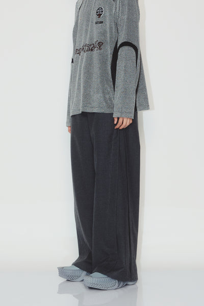 WOLVES WIDE LEG TROUSERS CHARCOAL GREY