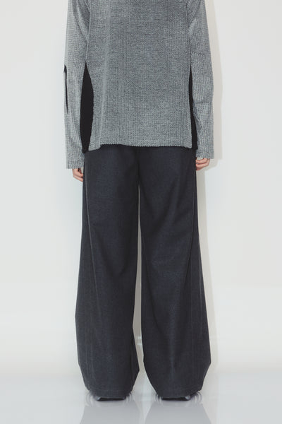 WOLVES WIDE LEG TROUSERS CHARCOAL GREY