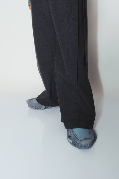 WOLVES WIDE LEG TROUSERS CHARCOAL GREY