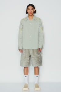 GREEN TERRYCLOTH CARPENTER SHORTS ALOE GREEN