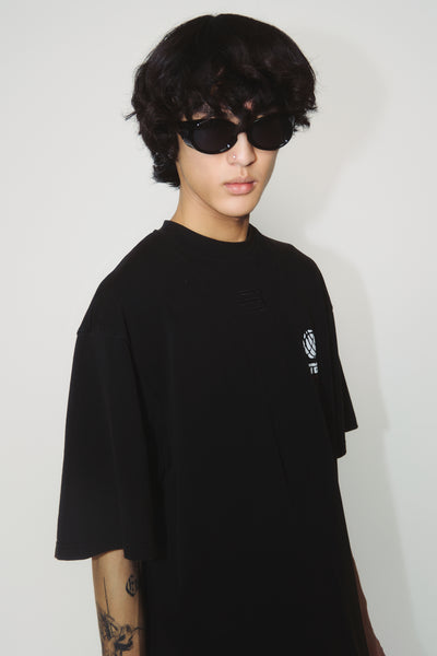 SAVA WASHED OVERSIZED ESTATE TEE EUPHORIC BLACK