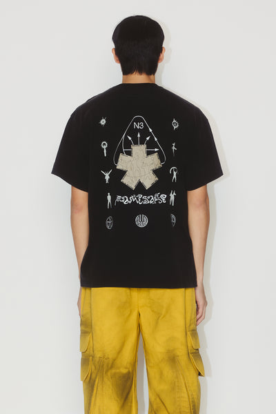 DIAW WASHED MIRAGE TEE EUPHORIC BLACK