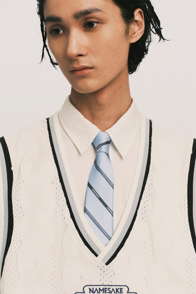 NAMESAKE LOGO OFFICE TIE POWDER BLUE