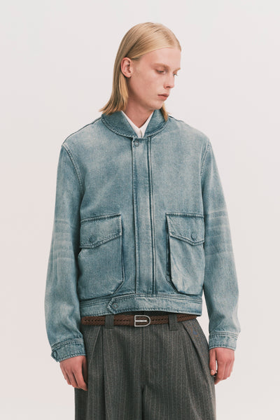 ANCOR II SHAWL COLLAR DENIM JACKET LIGHT AQUA (NAMESAKE EXCLUSIVE)