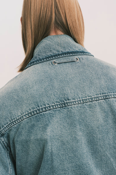 ANCOR II SHAWL COLLAR DENIM JACKET LIGHT AQUA (NAMESAKE EXCLUSIVE)
