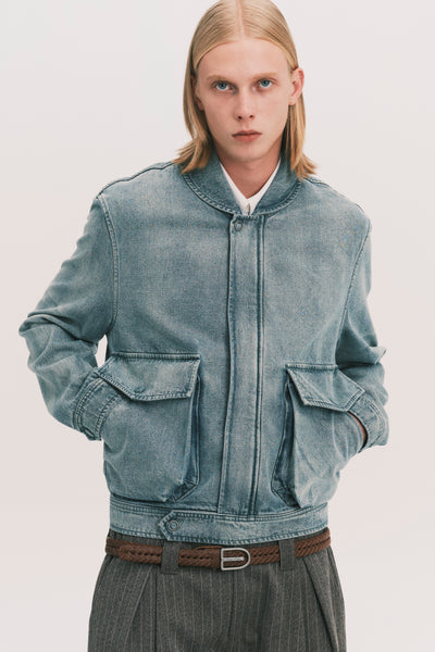 ANCOR II SHAWL COLLAR DENIM JACKET LIGHT AQUA (NAMESAKE EXCLUSIVE)