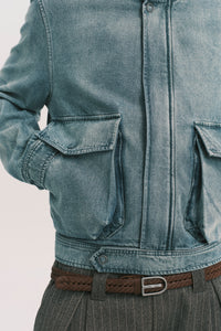 ANCOR II SHAWL COLLAR DENIM JACKET LIGHT AQUA (NAMESAKE EXCLUSIVE)