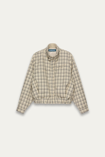 ROSS HARRINGTON BLOUSON CREAM PLAID