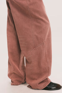 CARTER N WIDE LEG JEANS DUSTY MAUVE