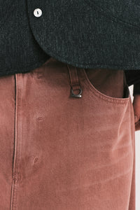 CARTER N WIDE LEG JEANS DUSTY MAUVE