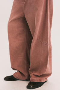 CARTER N WIDE LEG JEANS DUSTY MAUVE