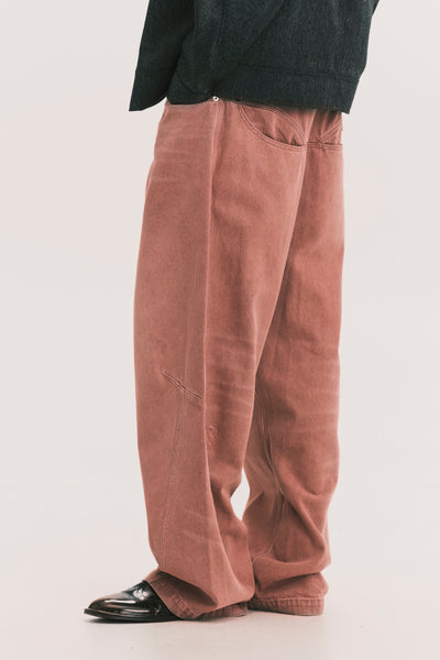 CARTER N WIDE LEG JEANS DUSTY MAUVE