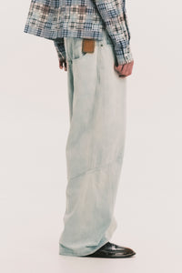 CARTER N WIDE LEG JEANS SALT GREEN