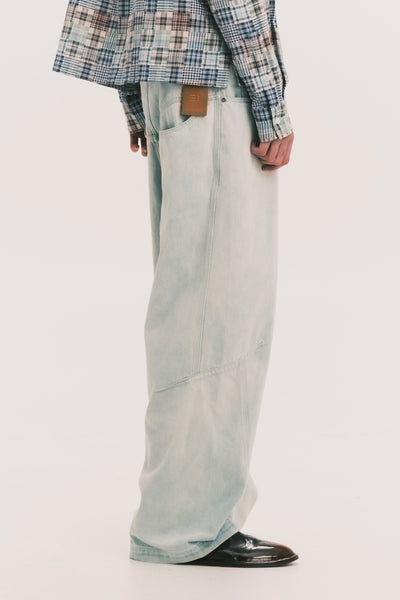 CARTER N WIDE LEG JEANS SALT GREEN