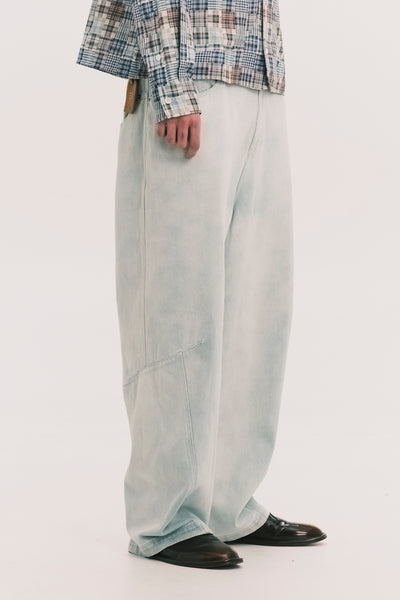 CARTER N WIDE LEG JEANS SALT GREEN