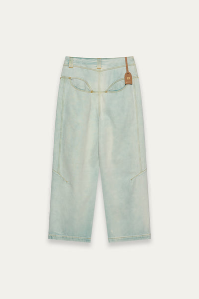 CARTER N WIDE LEG JEANS SALT GREEN