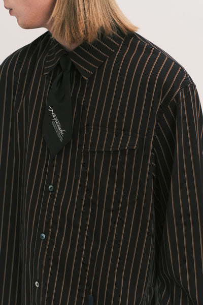 NASH LS SHIRT BLACK GOLD STRIPE (NAMESAKE EXCLUSIVE)