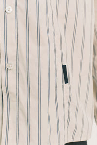 NASH LS SHIRT BEIGE STRIPE