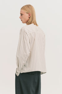 NASH LS SHIRT BEIGE STRIPE