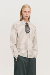 NASH LS SHIRT BEIGE STRIPE