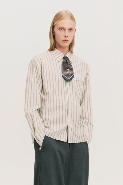 NASH LS SHIRT BEIGE STRIPE