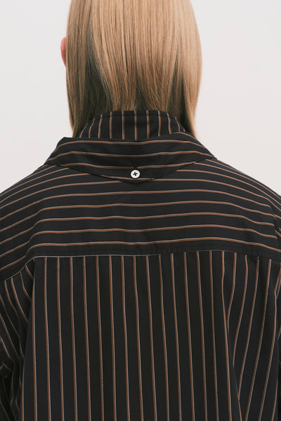 COMOLI SCARF SHIRT BLACK GOLD STRIPE (NAMESAKE EXCLUSIVE)