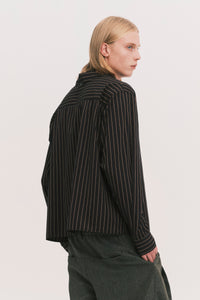 COMOLI SCARF SHIRT BLACK GOLD STRIPE (NAMESAKE EXCLUSIVE)