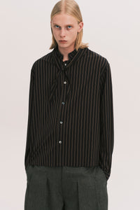 COMOLI SCARF SHIRT BLACK GOLD STRIPE (NAMESAKE EXCLUSIVE)