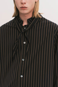 COMOLI SCARF SHIRT BLACK GOLD STRIPE (NAMESAKE EXCLUSIVE)
