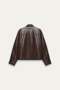 TYPE 1 BROGUE LEATHER JACKET BROWNIE BROWN