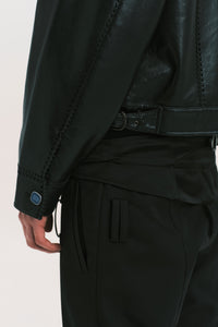 TYPE 1 BROGUE LEATHER JACKET EUPHORIC BLACK