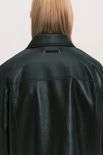 TYPE 1 BROGUE LEATHER JACKET EUPHORIC BLACK