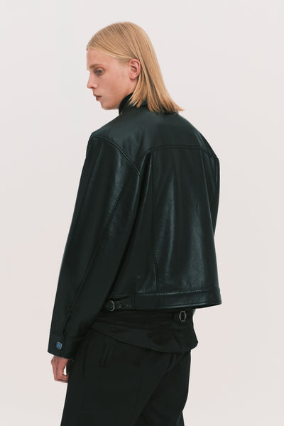 TYPE 1 BROGUE LEATHER JACKET EUPHORIC BLACK