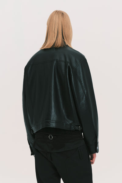 TYPE 1 BROGUE LEATHER JACKET EUPHORIC BLACK