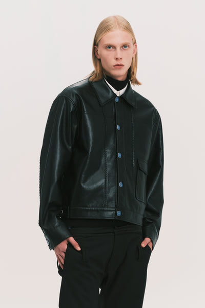 TYPE 1 BROGUE LEATHER JACKET EUPHORIC BLACK
