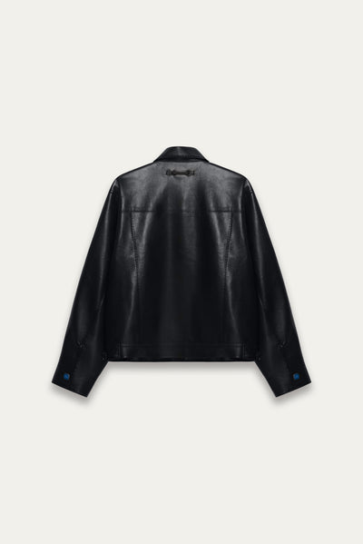 TYPE 1 BROGUE LEATHER JACKET EUPHORIC BLACK