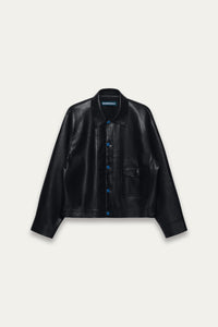 TYPE 1 BROGUE LEATHER JACKET EUPHORIC BLACK