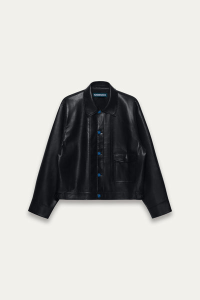 TYPE 1 BROGUE LEATHER JACKET EUPHORIC BLACK